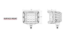 Flood Surface Mount White Housing Pair D-SS Pro RIGID Industries