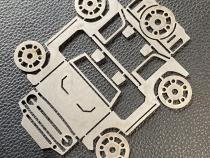 Bronco Business Card Holder Flat Stainless Steel Bendy Bronco Rock Slide Engineering