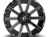 Aluminum Wheels 18X9 Contra D615 5 On 114.3/5 On 127 Gloss Black/Milled 78.1 Bore 1 Offset Multi Spoke Fuel Off Road Wheels