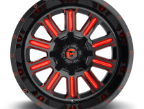Aluminum Wheels 20X10 Hardline D621 5 On 114.3/5 On 127 Gloss Black/Candy Red 78.1 Bore -18 Offset Fuel Off Road Wheels
