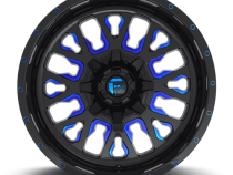 Aluminum Wheels 18X9 Stroke D645 5 On 114.3/5 On 127 Gloss Blue/Milled 78.1 Bore 1 Offset Fuel Off Road Wheels