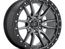 Aluminum Wheels 22X10 Rebel D680 6 On 135 Matte Gunmetal Gray Black Bead Ring 87.1 Bore -13 Offset Fuel Off Road Wheels