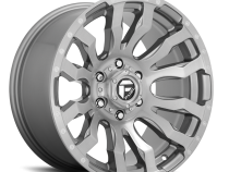 Aluminum Wheels 20X9 Blitz D693 5 On 127 Brushed Gunmetal Gray Tinted Clear 71.5 Bore 1 Offset Multi Spoke Fuel Off Road Wheels