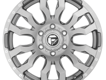 Aluminum Wheels 20X9 Blitz D693 5 On 127 Brushed Gunmetal Gray Tinted Clear 71.5 Bore 1 Offset Multi Spoke Fuel Off Road Wheels
