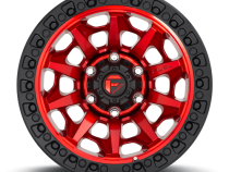 Aluminum Wheels 20X9 Covert D695 5 On 127 Candy Red Black Bead Ring 71.5 Bore 1 Offset Multi Spoke Fuel Off Road Wheels