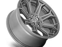 Aluminum Wheels 22X12 Siege D705 6 On 135 Brushed Gunmetal Gray Tinted Clear 87.1 Bore -44 Offset Fuel Off Road Wheels