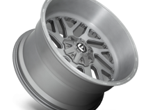 Aluminum Wheels 26X12 Triton Platinum D715 5 On 127/5 On 139.7 Brush Gunmetal Gray/Clear Tint 87.1 Bore -44 Offset Mesh Spoke Fuel Off Road Wheels