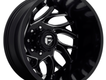Dually Wheels 20X8.25 Runner Dually D741 8 On 165.1 Gloss Black Milled 121.6 Bore -265 Offset 8 Spoke Outer Dually Fuel Off Road Wheels