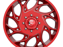 Dually Wheels 22X8.25 Runner Dually D742 8 On 165.1 Candy Red Milled 121.6 Bore 105 Offset 8 Spoke Front Dually Fuel Off Road Wheels