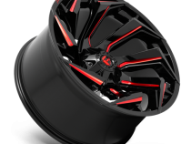 Aluminum Wheels 22X10 Reaction D755 5 On 114.3/5 On 127 Gloss Black Milled Red Tint 78 Bore -18 Offset Fuel Off Road Wheels