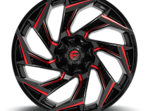 Aluminum Wheels 22X10 Reaction D755 5 On 114.3/5 On 127 Gloss Black Milled Red Tint 78 Bore -18 Offset Fuel Off Road Wheels