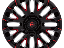 Aluminum Wheels 18X9 Quake D829 5 On 114.3 Gloss Black Milled Red 72.56 Bore 1 Offset Fuel Off Road Wheels