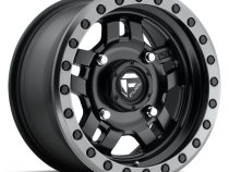 Aluminum Wheels 14X7 Anza UTV D917 4 On 136 Matte Black Beadlock 110.2 Bore 13 Offset 5 Spoke Fuel Off Road Wheels