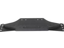 Jeep TJ Winch Plate Steel 97-06 Wrangler TJ Black Textured Powdercoat Piranha Series Fishbone Offroad