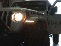 7 Inch Turn Signal and Side Marker Lights and Brackets Fishbone Offroad