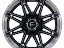 Aluminum Wheels 22X12 Brawl FC401BT 6 On 135 Gloss Black Brushed Dark Tint 87.1 Bore -44 Offset Fuel Off Road Wheels