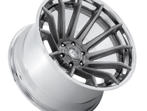 Aluminum Wheels 22X12 Burn FC403AP 6 On 139.7 Platinum Silver Chrome Lip 106.1 Bore -44 Offset Fuel Off Road Wheels