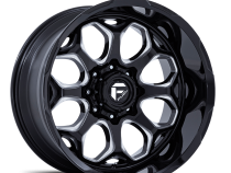 Aluminum Wheels 22X10 Scepter FC862 BE 6 On 135 Gloss Black Milled 87.1 Bore -18 Offset Fuel Off Road Wheels