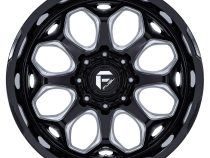 Aluminum Wheels 22X10 Scepter FC862 BE 6 On 135 Gloss Black Milled 87.1 Bore -18 Offset Fuel Off Road Wheels