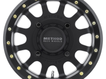 Aluminum Wheels 14x7 MR401 Beadlock UTV Bolt Pattern 4 On 136 Offset 13 Lip Size 1.97 Matte Black MB Method