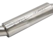 M-80 Muffler 14 Inch Body 2.5 Inch Offset Inlet/Offset Outlet 304 Stainless Pypes Performance Exhaust