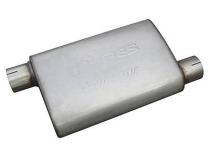 Violator Series Muffler 14 in 3 in Offset/Offset Hardware Not Incl Natural 409 Stainless Steel Pypes Exhaust