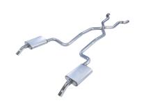 1974 Corvette C3 2.5 Inch Crossmember Back Exhaust Kit With X-Pipe 409 Stainless Violators Mufflers Pypes Performance Exhaust