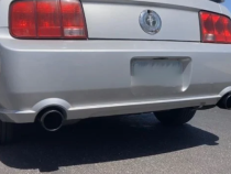 Cat Back Exhaust System 05-10 Mustang V6 Split Rear Dual Exit 2.5 in True Dual After-Cat X/Mid Pipes/Hardware/Violator Muffler/4 in Black Tips Incl Pypes Exhaust