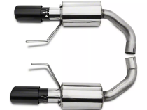 Axle Back Exhaust 15-23 Mustang V6 and Ecoboost Split Rear Dual Exit 3 in Black Tips Hardware Included Polished 304 Stainless Steel Pypes Exhaust
