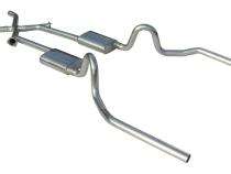 Crossmember Back w/Xchange Exhaust System Split Rear Dual Exit 2.5 in Intermediate And Tail Pipe 18 in Turbo Pro Mufflers/Hardware Incl Tip Not Incl Pypes Exhaust