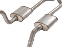 1965-70 Chevy Impala  H-Pipe Crossmember Back Exhaust 409 SS Rear Exit Street Pro Mufflers Pypes Performance Exhaust