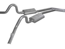 Cat Back Exhaust System 78-88 GM G-Body Split Rear Dual Exit 2.5 in Intermediate Pipe And Tailpipe Race Pro Mufflers/Hardware Incl Tip Not Incl Natural 409 Stainless Steel Pypes Exhaust