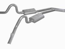 Cat Back Exhaust System 78-88 GM G-Body Split Rear Dual Exit 2.5 in Intermediate Pipe And Tailpipe Turbo Pro Mufflers/Hardware Incl Tip Not Incl Natural 409 Stainless Steel Pypes Exhaust