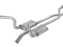 Crossmember Back w/X-Pipe Exhaust System 75-79 Nova Split Rear Dual Exit 2.5 in Intermediate And Tail Pipe Turbo Pro Muffler/Hardware Incl Tip Not Incl Catalytic Converter Incl Pypes Exhaust