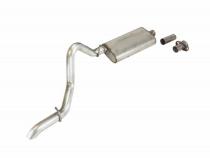Cat Back Exhaust System 97-06 Wrangler TJ Single Rear Exit 2.5 in Intermediate And Tail Pipe Street Pro Muffler/Hardware included Natural Finish 304 Stainless Steel Pypes Exhaust