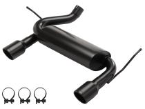 2007-2018  Jeep JK Dual Exit Axle Back Black Exhaust System 409 Stainless With Street Pro Muffler SJJ20SB