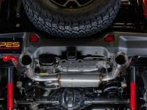 Axle-Back Exhaust System 18-24 Jeep Jl Dual Exit 2.5 Inch Intermediate And Tailpipe Street Pro Muffler Hardware Incl 4 Inch Dual Tips Included Stainless Steel Pypes Exhaust