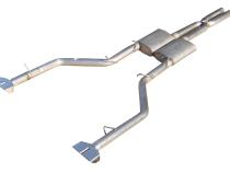 Cat Back Exhaust System Split Rear Dual Exit 08-14 Challenger V8 SRT8 3 in Intermediate And Tail Pipe Race Pro Muffler/Hardware/Polished Tips Incl Natural Finish 409 Stainless Steel Pypes Exhaust