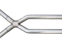 Exhaust X-Pipe Kit Intermediate Pipe 3 in Tunnel Crossover Hardware Incl Natural 409 Stainless Steel Pypes Exhaust