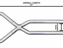Exhaust X-Pipe Kit Intermediate Pipe 3 in Tunnel Crossover Hardware Incl Natural 409 Stainless Steel Pypes Exhaust