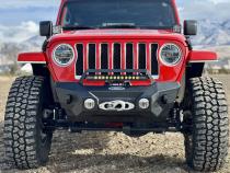Shorty Front Bumper With Winch Plate For 18-25 Jeep Wrangler JL 2-4 Door 20-25 Gladiator