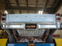 1966-71 Ford Fairlane 2.5 Inch H-Pipe Crossmember Back Quarter Panel Exit Exhaust No Mufflers Pypes Performance Exhaust