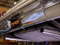 1965-70 Chevy Impala  H-Pipe Crossmember Back Exhaust 409 SS Rear Exit No Mufflers Pypes Performance Exhaust