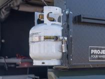 Four Wheel Camper Mount for 5 lb Propane Tank Bracket Power Tank