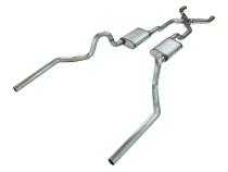 68-72 Chevelle High Tuck 2.5 Inch Crossmember Back W/X-Pipe and StreetPro Mufflers System Pypes Performance Exhaust