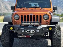 Appalachian Steel Mid Front Bumper With Winch Plate Wragnler JK Rock Slide Engineering