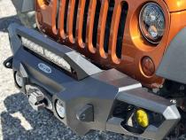 Appalachian Steel Mid Front Bumper With Winch Plate Wragnler JK Rock Slide Engineering