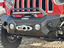 Appalachian Steel Stubby Front Bumper With Winch Plate Wrangler JL and Gladiator JT Rock Slide Engineering