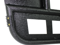Jeep TJ Front Tube Doors 97-06 Wrangler TJ Black Textured Powdercoat Steel Fishbone Offroad