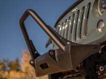 Jeep JL,JT,JK Sentinel Front Bumper with Hoop - Black Powder Coat Artec Industries
